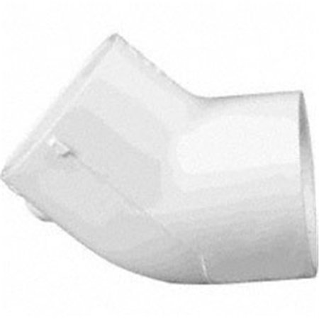 LASCO FITTINGS 2.5 in. PVC 45 deg Elbow Adapter Female Socket PV417025